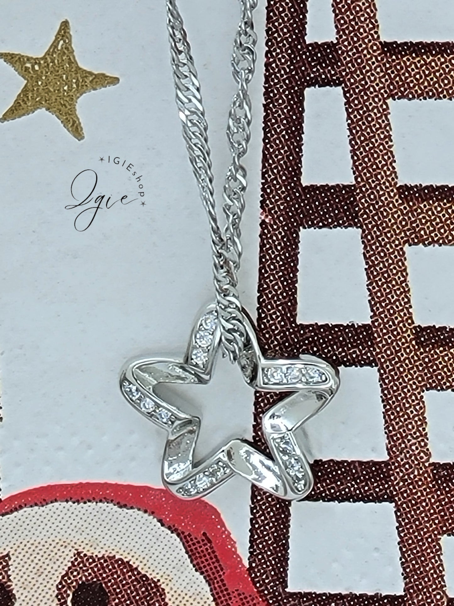 Silver necklace charm
