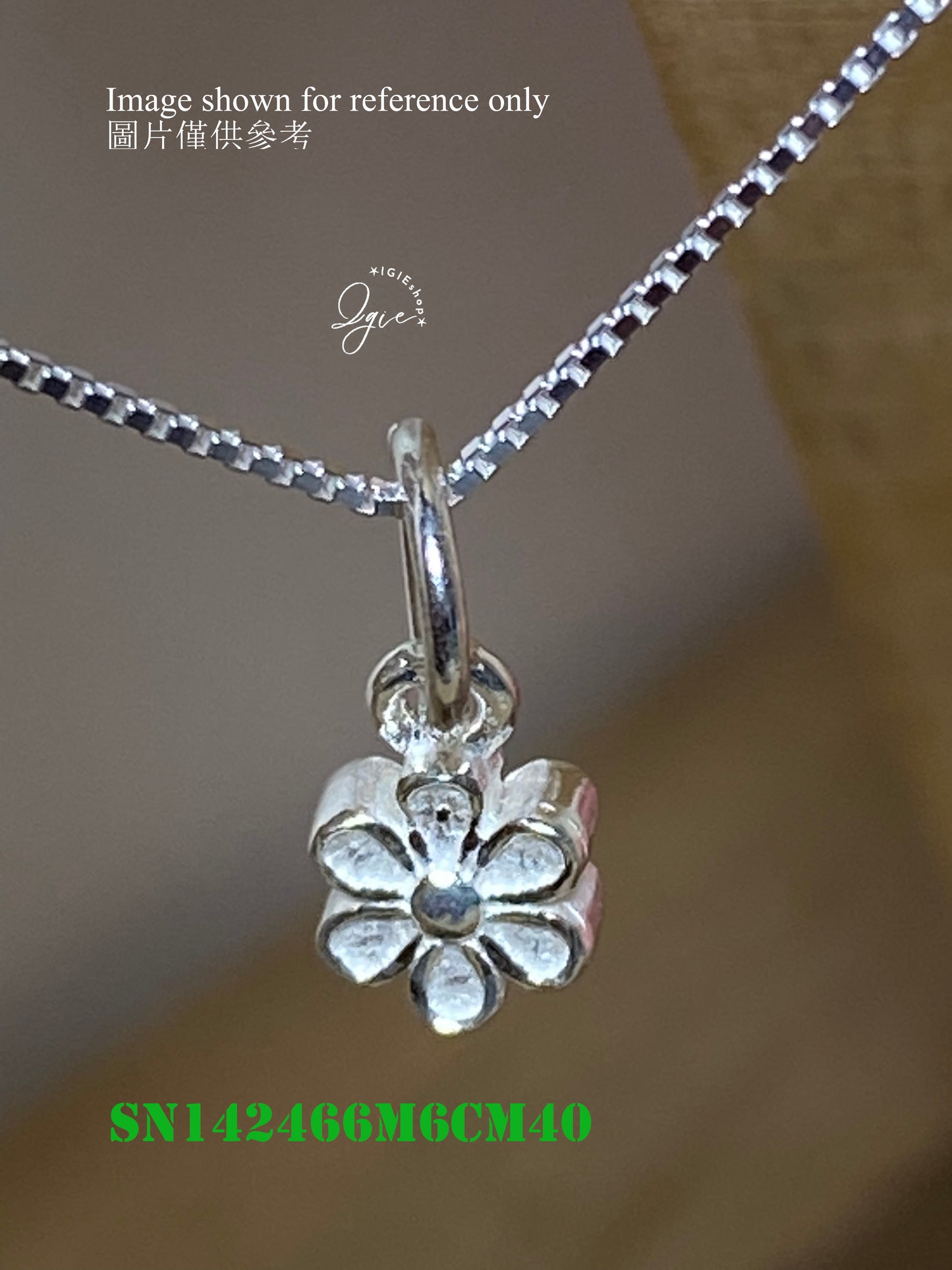 Silver necklace charm
