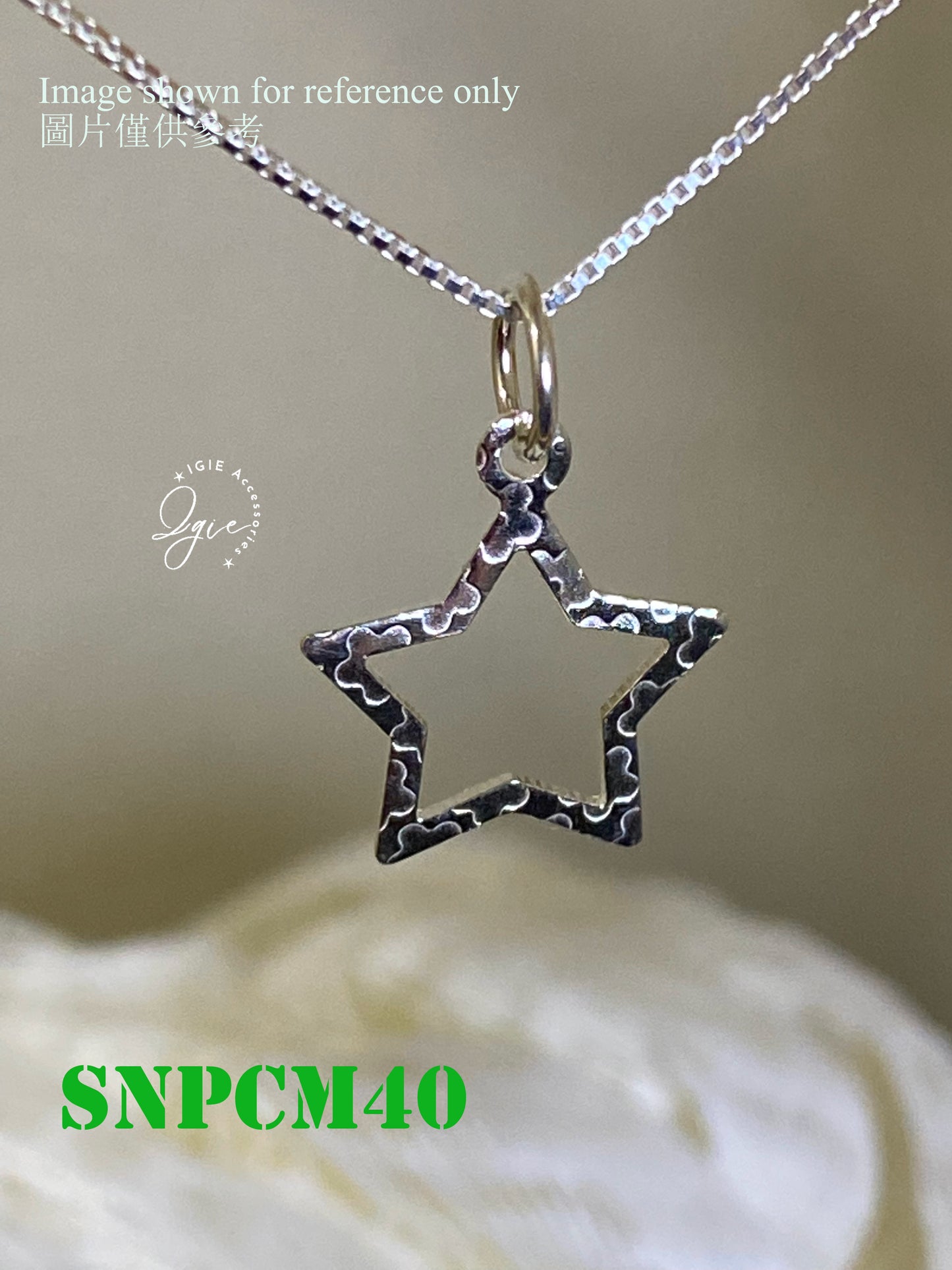 Silver necklace charm